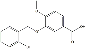 3-[(2-chlorophenyl)methoxy]-4-methoxybenzoic acid Struktur