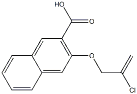 3-[(2-chloroprop-2-en-1-yl)oxy]naphthalene-2-carboxylic acid Struktur