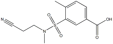 3-[(2-cyanoethyl)(methyl)sulfamoyl]-4-methylbenzoic acid Struktur