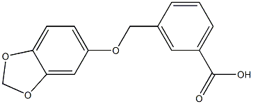 3-[(2H-1,3-benzodioxol-5-yloxy)methyl]benzoic acid Struktur