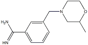 3-[(2-methylmorpholin-4-yl)methyl]benzenecarboximidamide Struktur