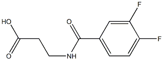 3-[(3,4-difluorophenyl)formamido]propanoic acid Struktur