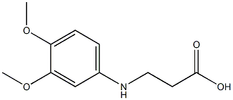 3-[(3,4-dimethoxyphenyl)amino]propanoic acid Struktur