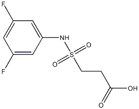 3-[(3,5-difluorophenyl)sulfamoyl]propanoic acid Struktur