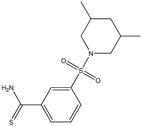 3-[(3,5-dimethylpiperidine-1-)sulfonyl]benzene-1-carbothioamide Struktur