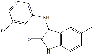 3-[(3-bromophenyl)amino]-5-methyl-2,3-dihydro-1H-indol-2-one Struktur