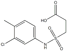 3-[(3-chloro-4-methylphenyl)sulfamoyl]propanoic acid Struktur