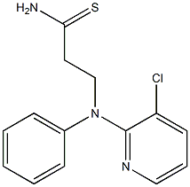 3-[(3-chloropyridin-2-yl)(phenyl)amino]propanethioamide Struktur