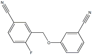 3-[(3-cyanophenoxy)methyl]-4-fluorobenzonitrile Struktur