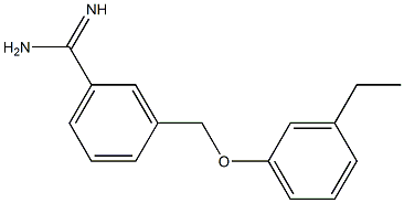 3-[(3-ethylphenoxy)methyl]benzenecarboximidamide Struktur