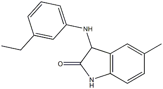 3-[(3-ethylphenyl)amino]-5-methyl-2,3-dihydro-1H-indol-2-one Struktur