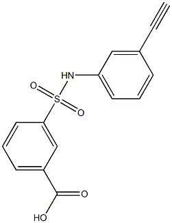 3-[(3-ethynylphenyl)sulfamoyl]benzoic acid Struktur