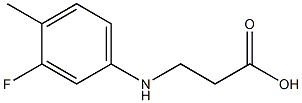 3-[(3-fluoro-4-methylphenyl)amino]propanoic acid Struktur