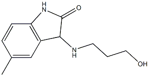 3-[(3-hydroxypropyl)amino]-5-methyl-2,3-dihydro-1H-indol-2-one Struktur