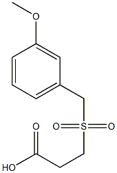 3-[(3-methoxybenzyl)sulfonyl]propanoic acid Struktur