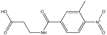 3-[(3-methyl-4-nitrophenyl)formamido]propanoic acid Struktur