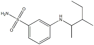 3-[(3-methylpentan-2-yl)amino]benzene-1-sulfonamide Struktur