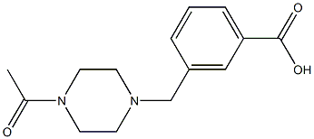 3-[(4-acetylpiperazin-1-yl)methyl]benzoic acid Struktur