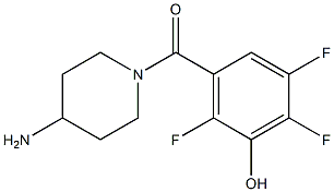 3-[(4-aminopiperidin-1-yl)carbonyl]-2,5,6-trifluorophenol Struktur