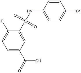 3-[(4-bromophenyl)sulfamoyl]-4-fluorobenzoic acid Struktur