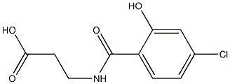 3-[(4-chloro-2-hydroxybenzoyl)amino]propanoic acid Struktur