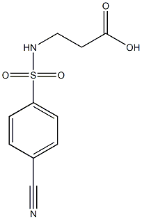 3-[(4-cyanobenzene)sulfonamido]propanoic acid Struktur