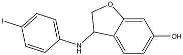 3-[(4-iodophenyl)amino]-2,3-dihydro-1-benzofuran-6-ol Struktur