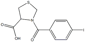 3-[(4-iodophenyl)carbonyl]-1,3-thiazolidine-4-carboxylic acid Struktur