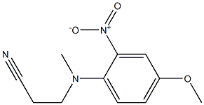 3-[(4-methoxy-2-nitrophenyl)(methyl)amino]propanenitrile Struktur