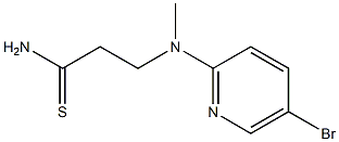 3-[(5-bromopyridin-2-yl)(methyl)amino]propanethioamide Struktur