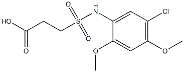 3-[(5-chloro-2,4-dimethoxyphenyl)sulfamoyl]propanoic acid Struktur