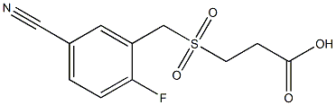 3-[(5-cyano-2-fluorobenzyl)sulfonyl]propanoic acid Struktur