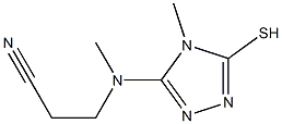 3-[(5-mercapto-4-methyl-4H-1,2,4-triazol-3-yl)(methyl)amino]propanenitrile Struktur