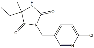 3-[(6-chloropyridin-3-yl)methyl]-5-ethyl-5-methylimidazolidine-2,4-dione Struktur