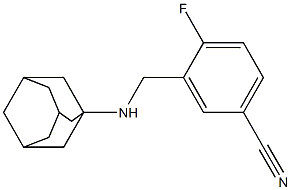 3-[(adamantan-1-ylamino)methyl]-4-fluorobenzonitrile Struktur