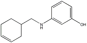 3-[(cyclohex-3-en-1-ylmethyl)amino]phenol Struktur