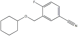 3-[(cyclohexyloxy)methyl]-4-fluorobenzonitrile Struktur