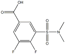 3-[(dimethylamino)sulfonyl]-4,5-difluorobenzoic acid Struktur