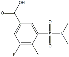 3-[(dimethylamino)sulfonyl]-5-fluoro-4-methylbenzoic acid Struktur