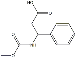 3-[(methoxycarbonyl)amino]-3-phenylpropanoic acid Struktur