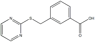 3-[(pyrimidin-2-ylsulfanyl)methyl]benzoic acid Struktur