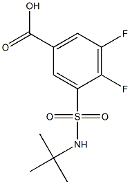 3-[(tert-butylamino)sulfonyl]-4,5-difluorobenzoic acid Struktur