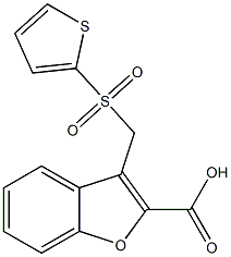 3-[(thiophene-2-sulfonyl)methyl]-1-benzofuran-2-carboxylic acid Struktur