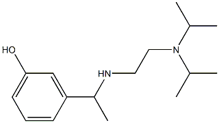 3-[1-({2-[bis(propan-2-yl)amino]ethyl}amino)ethyl]phenol Struktur