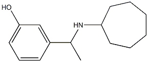 3-[1-(cycloheptylamino)ethyl]phenol Struktur