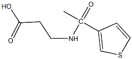 3-[1-(thiophen-3-yl)acetamido]propanoic acid Struktur