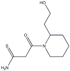 3-[2-(2-hydroxyethyl)piperidin-1-yl]-3-oxopropanethioamide Struktur