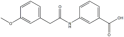 3-[2-(3-methoxyphenyl)acetamido]benzoic acid Struktur