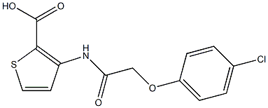 3-[2-(4-chlorophenoxy)acetamido]thiophene-2-carboxylic acid Struktur