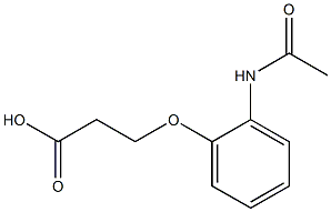 3-[2-(acetylamino)phenoxy]propanoic acid Struktur